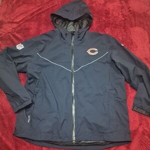 Nike NFL Chicago Bears Team Issue PE Storm FIT Rain Sideline Jacket.